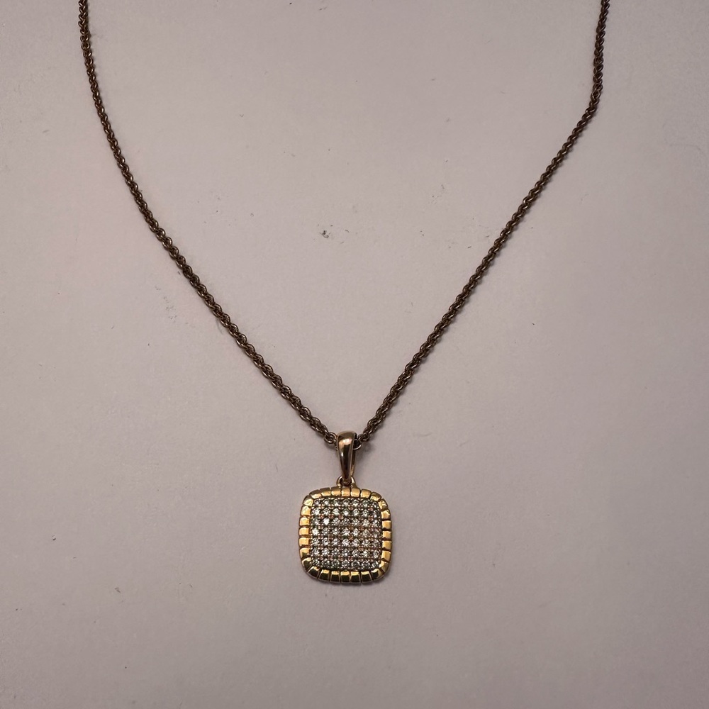 Milor Italy Gold Crystal Necklace